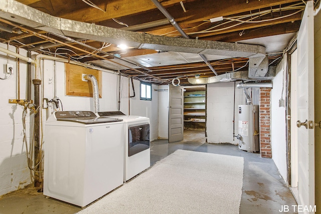 200 W 21st St, Holland, MI 49423 - basement featuring water heater and separate washer and dryer