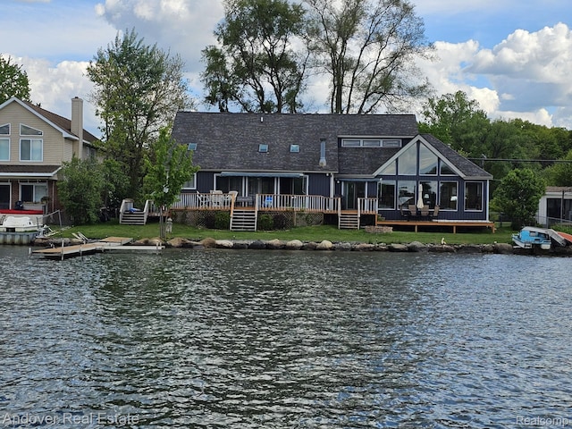 2501 Davista Dr, Highland, MI 48356 - water view with a dock