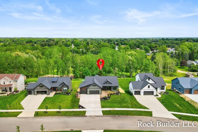 7134 Sugar Maple Dr, Hudsonville, MI 49426 - aerial view of residential area featuring a forest