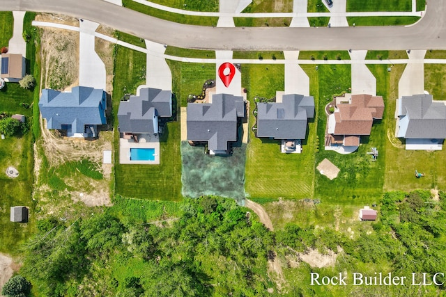 7134 Sugar Maple Dr, Hudsonville, MI 49426 - aerial view of property and surrounding area with nearby suburban area and a pool area
