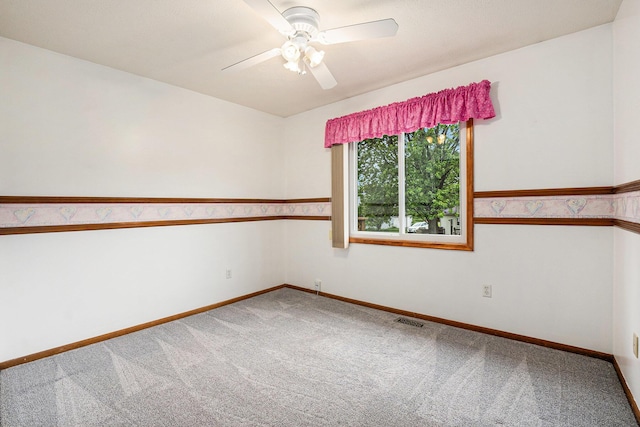 6400 Chestnut Hill Ct, Clarkston, MI 48346 - carpeted empty room featuring ceiling fan and baseboards