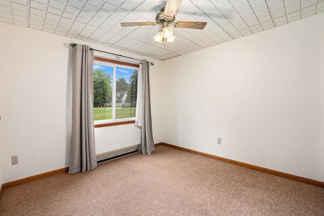 6400 Chestnut Hill Ct, Clarkston, MI 48346 - spare room with light colored carpet, baseboards, and a ceiling fan