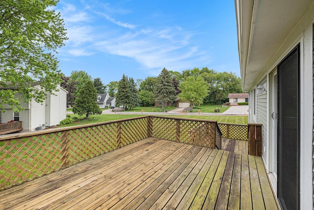 6400 Chestnut Hill Ct, Clarkston, MI 48346 - wooden terrace featuring a residential view