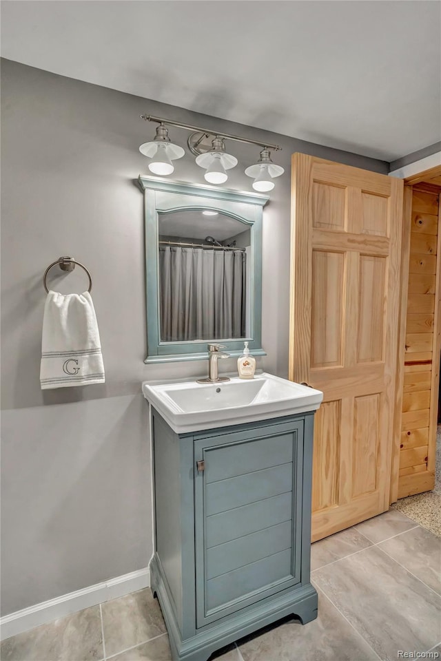 533 Bellevue Ave, Lake Orion, MI 48362 - full bath with vanity and tile patterned flooring