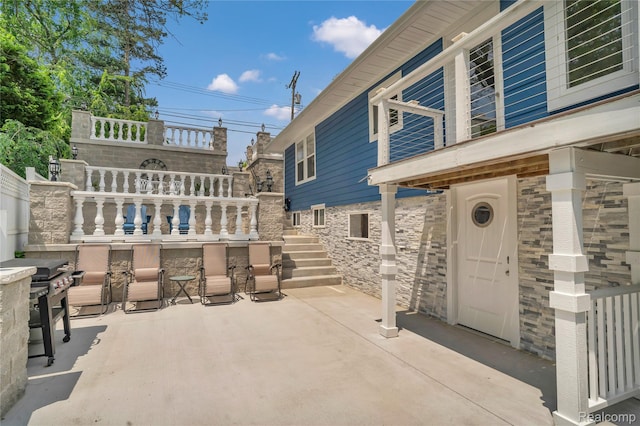 533 Bellevue Ave, Lake Orion, MI 48362 - view of patio featuring stairs and area for grilling