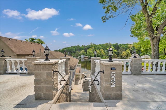 533 Bellevue Ave, Lake Orion, MI 48362 - view of patio / terrace featuring a water view