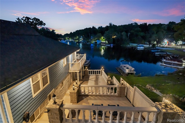 533 Bellevue Ave, Lake Orion, MI 48362 - dock with a water view and stairs