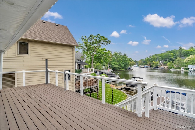 533 Bellevue Ave, Lake Orion, MI 48362 - wooden deck featuring a water view