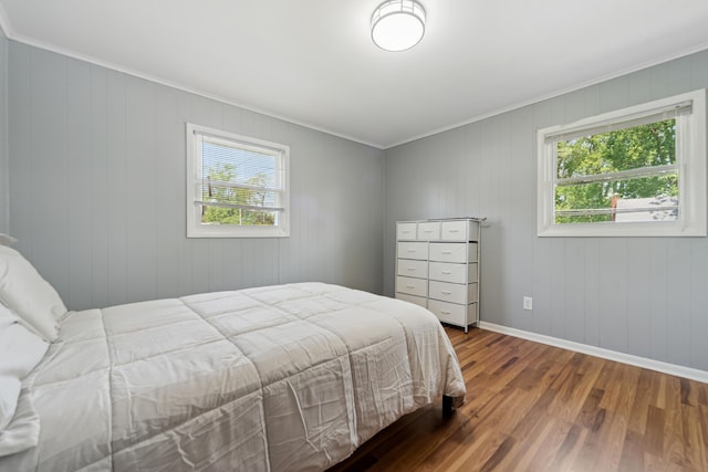 229 Water St, Grass Lake, MI 49240 - bedroom with multiple windows, wood finished floors, ornamental molding, and baseboards