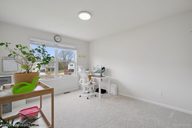 222 Quartz Way, White Lake, MI 48386 - office area featuring baseboards and carpet