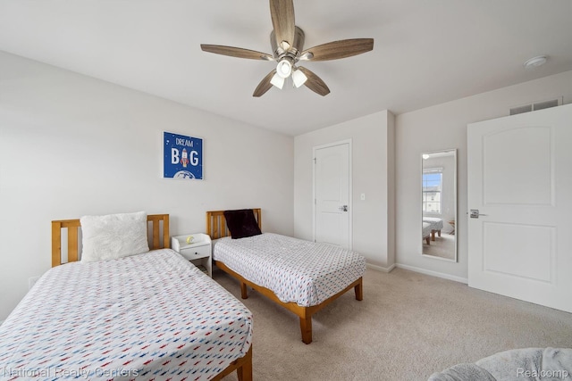 222 Quartz Way, White Lake, MI 48386 - carpeted bedroom featuring a ceiling fan and baseboards