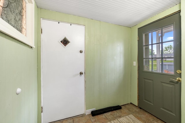 111 Greenleaf St, Onsted, MI 49265 - doorway featuring wooden walls