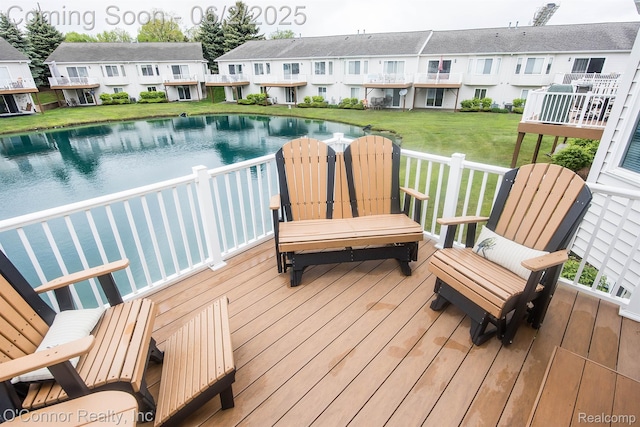 828 Crystal Ln, Marysville, MI 48040 - wooden terrace with a yard and a residential view