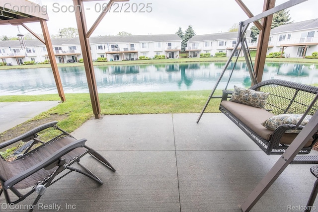 828 Crystal Ln, Marysville, MI 48040 - view of patio / terrace with a water view and a residential view