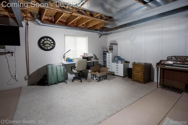 828 Crystal Ln, Marysville, MI 48040 - basement with a desk