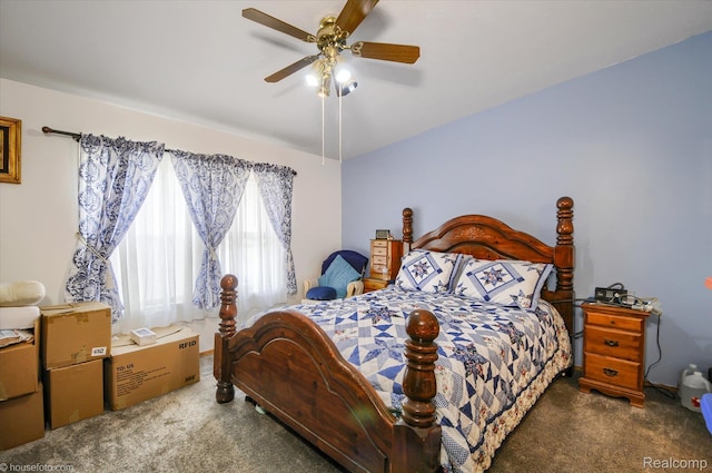 355 Carpenter Rd, Fostoria, MI 48435 - carpeted bedroom with a ceiling fan