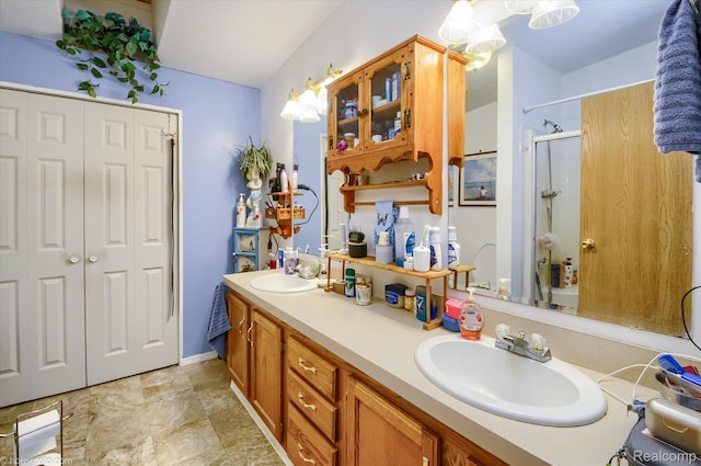 355 Carpenter Rd, Fostoria, MI 48435 - full bath with a shower stall and double vanity