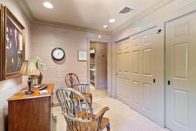 6130 Eidson Rd, Saint Joseph, MI 49085 - entryway with ornamental molding, recessed lighting, and baseboards