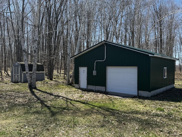 11064 S Hulbert Rd, Hulbert, MI 49748 - view of detached garage
