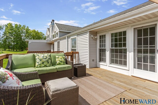 3361 English Hills Dr NW Unit 16, Grand Rapids, MI 49544 - deck featuring outdoor lounge area