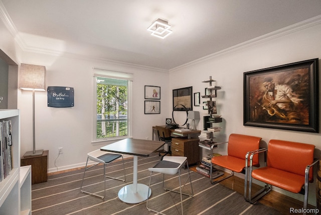 8315 Woodland Cir, Goodrich, MI 48438 - office area with crown molding and baseboards