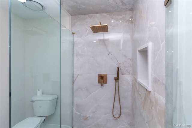 56259 Schoenherr Rd, Shelby Twp, MI 48315 - bathroom featuring a marble finish shower and toilet