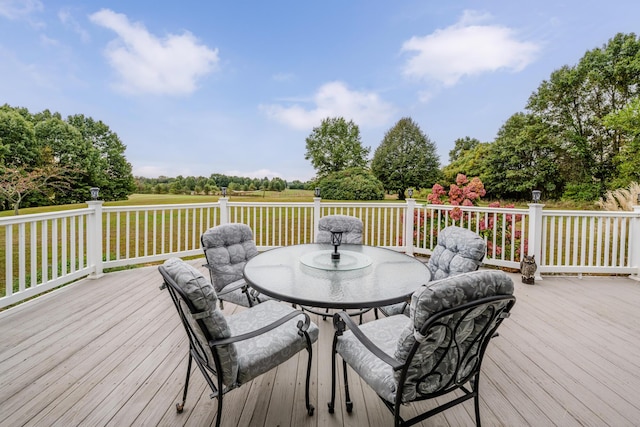 6660 Pine Rd, Benton Harbor, MI 49022 - wooden terrace with outdoor dining space