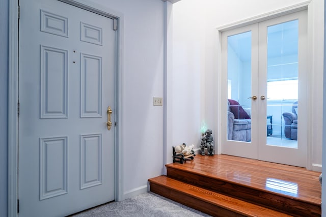 6660 Pine Rd, Benton Harbor, MI 49022 - foyer with french doors and baseboards