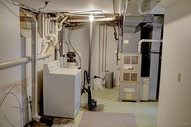 2683 Elmwood Dr, Adrian, MI 49221 - unfinished basement featuring heating unit