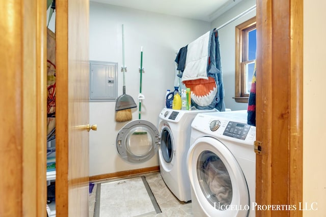 4505 E Apple Ave, Muskegon, MI 49442 - laundry room featuring washer and clothes dryer and electric panel
