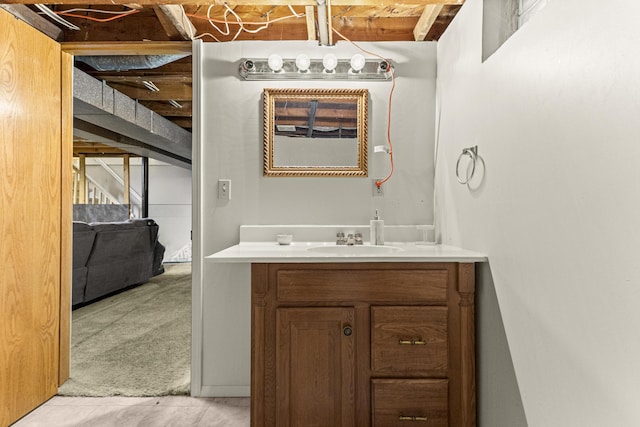 15944 Meyer Ave, Allen Park, MI 48101 - bathroom with vanity and tile patterned flooring