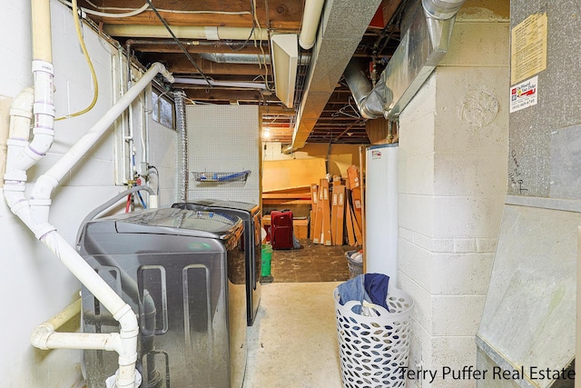607 66th St SE, Grand Rapids, MI 49548 - unfinished below grade area with concrete block wall