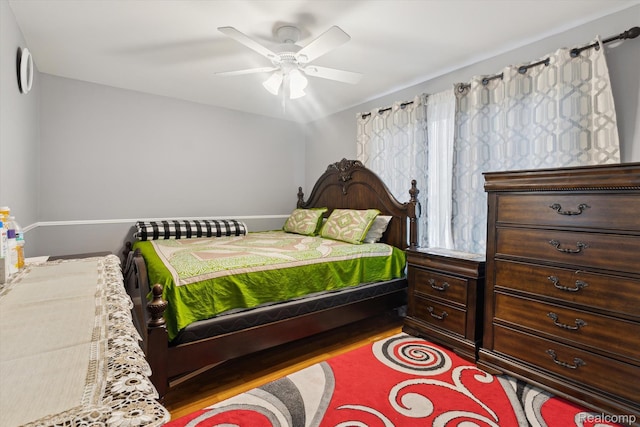 13439 Brougham Dr, Warren, MI 48312 - bedroom with ceiling fan and wood finished floors