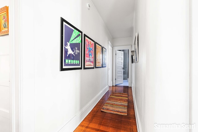 573 College Ave SE, Grand Rapids, MI 49503 - hallway featuring wood finished floors and baseboards