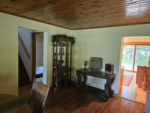 3354 E Arthur, Rothbury, MI 49452 - office space with wood ceiling and wood finished floors
