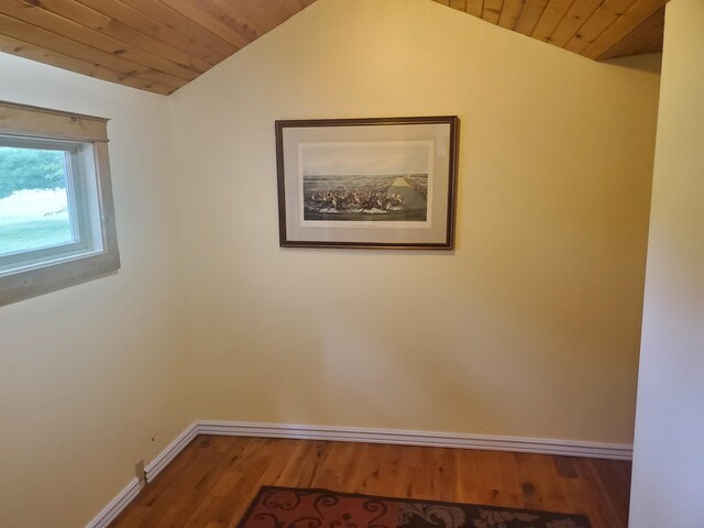 3354 E Arthur, Rothbury, MI 49452 - detailed view of wood finished floors, baseboards, and wooden ceiling