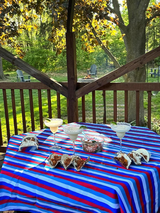 3671 Lido, Highland, MI 48356 - view of wooden terrace