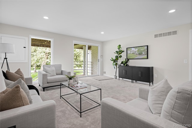 1752 Alexander Dr, Bloomfield, MI 48302 - carpeted living room featuring recessed lighting