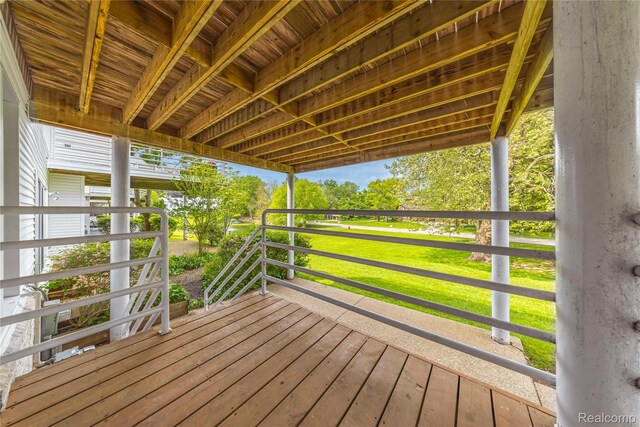 1752 Alexander Dr, Bloomfield, MI 48302 - view of wooden deck