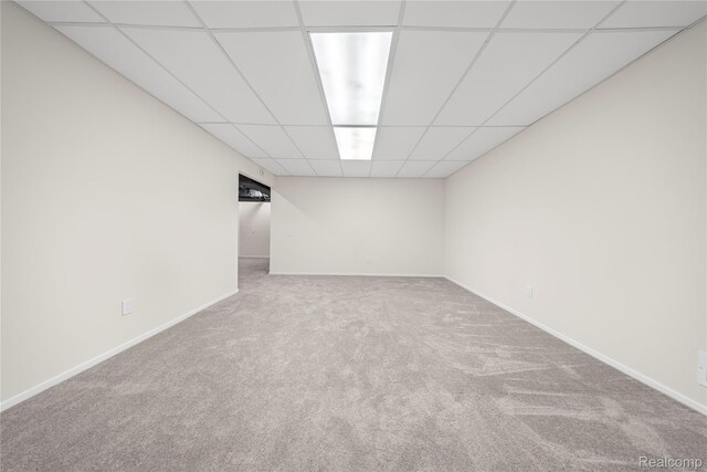 1752 Alexander Dr, Bloomfield, MI 48302 - unfurnished room with carpet, a paneled ceiling, and baseboards