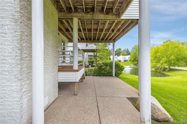 1752 Alexander Dr, Bloomfield, MI 48302 - view of patio / terrace with a water view