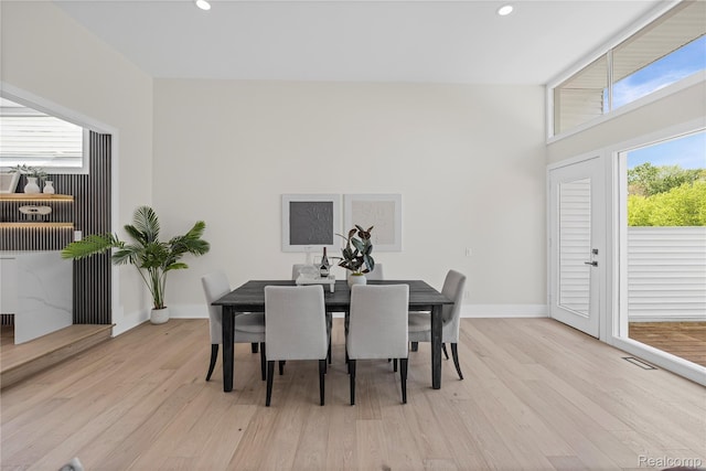 1752 Alexander Dr, Bloomfield, MI 48302 - dining area with light wood-style floors, recessed lighting, and baseboards
