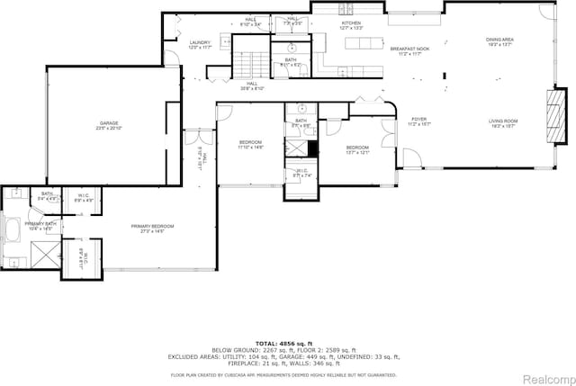 1752 Alexander Dr, Bloomfield, MI 48302 - property floor plan