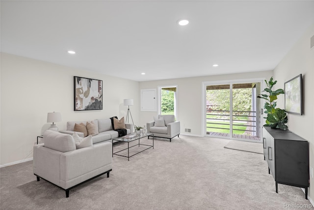 1752 Alexander Dr, Bloomfield, MI 48302 - carpeted living area with recessed lighting and baseboards