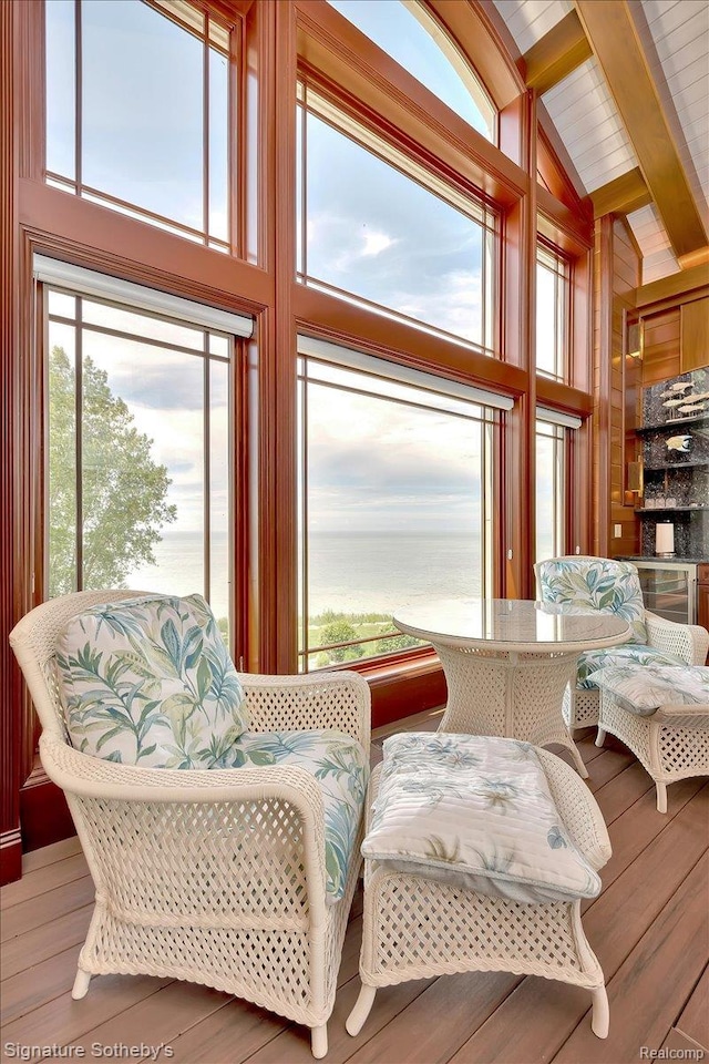 4150 Port Austin Rd, Caseville, MI 48725 - sitting room with plenty of natural light and wood finished floors