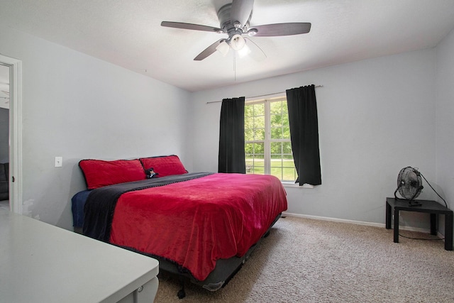 1417 Greenhouse Rd, Bangor, MI 49013 - bedroom with carpet flooring, baseboards, and ceiling fan