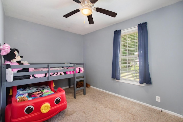 1417 Greenhouse Rd, Bangor, MI 49013 - bedroom featuring carpet flooring, baseboards, and a ceiling fan