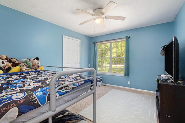 1417 Greenhouse Rd, Bangor, MI 49013 - carpeted bedroom featuring baseboards and ceiling fan
