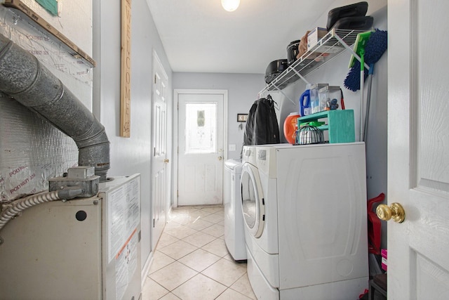 1417 Greenhouse Rd, Bangor, MI 49013 - washroom with independent washer and dryer and light tile patterned flooring