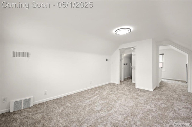 22923 Madison St, Dearborn, MI 48124 - additional living space featuring carpet, baseboards, and vaulted ceiling